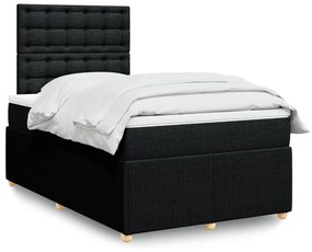 Giroletto A Molle Con Materasso Nero 120x200 Cm İn Tessuto /