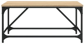 Tavolino da salotto rovere sonoma 75x50x35cm legno multistrato