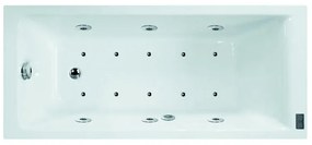 Vasca idromassaggio rettangolare Galaxy confort,bianco ,180, 180 cm, 16 bocchette, SANYCCES