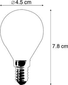 Set di 5 lampadine LED a globo E14 dimmerabili P45 5W 470lm 2700K