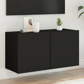 Mobile tv a parete nero 80x30x41 cm