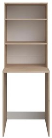 Armadio per lavatrice con ripiani L65 x H184 cm Naturale chiaro - ERKANO