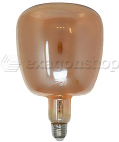 Lampadina design 14x21 cm E27 5w 310 lumen 2700k A luce calda vetro ambra Vintage