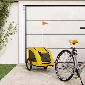 Rimorchio Da Bici Per Animali Giallo Oxford E Ferro /