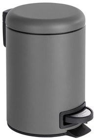 WENKO 22148100 - Cestino LEMAN 17x25 cm grigio/nero