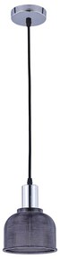 Klausen KL111065 - Lampadario a sospensione con filo REFLECT 1xE27/15W/230V grigio/cromo lucido