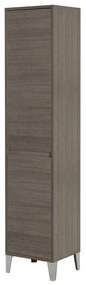 Colonna bagno con cesta portabiancheria L. 40 cm linea Way rovere scuro