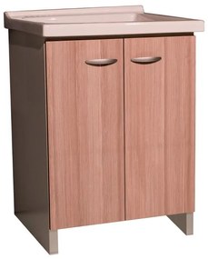 Mobile lavanderia con lavabo incluso Premium 2 ante in hdf larice P 50 x L 63 x H 87 cm