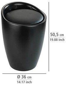 WENKO 24229100 - Sgabello CANDY 36x50,5 cm nero