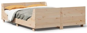 Letto Senza Materasso 140x200 Cm İn Legno Massello Di Pino /