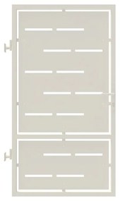 Cancello manuale con serratura manuale Privacy in ferro, apertura a sinistra, L 104.5 x H 180 cm, di colore bianco