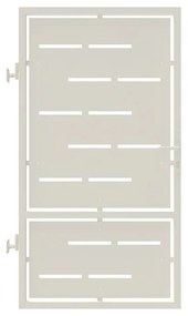 Cancello manuale Privacy in ferro, apertura centrale, L 104.5 x H 180 cm, di colore bianco