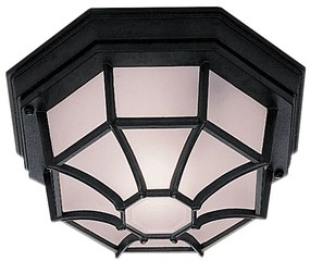 Applique Da Esterno Vintage - Decò Vermont Alluminio Nero Vetro 1 Luce E27