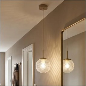 Brilagi - Lampada a sospensione su cavo STELLA 1xE27/60W/230V Ø 15 cm beige/oro