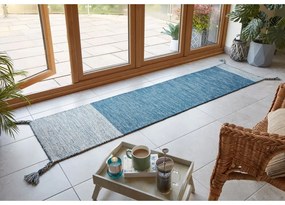 Tappeto in lana blu 60x200 cm Indira - Flair Rugs