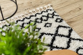 Tappeto PROMO BERBER SAFI N9040 bianco / nero Frange berbero marocchino shaggy
