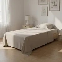Completo letto singolo melange beige