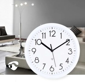 Nedis CLWA105WT - Orologio da parete Ø 22 cm 1xAA bianco