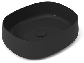 Lavabo da appoggio Paddle rettangolare in ceramica L 50 x H 40 x P 40 cm nero