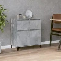 Credenza Grigio Cemento 60x35x70 cm in Legno Multistrato 819688