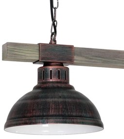 Lampadario a sospensione con catena HAKON 2xE27/60W/230V patina