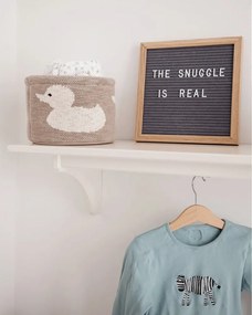 Organizzatore in cotone beige Anatra, ø 16 cm - Kindsgut