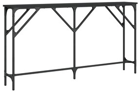 Tavolino consolle nero 140x23x75 cm in legno multistrato