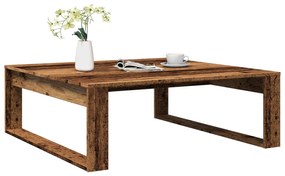 Tavolino Salotto Legno Antico 100x100x35 Cm İn Truciolato /