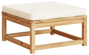 Set salotto da giardino 8 pz con cuscini legno massello acacia