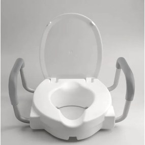 Ridder - Sedile WC rialzato con maniglie, bianco