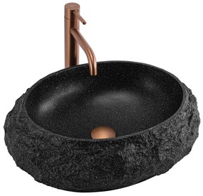 Lavabo da appoggio Rea Mika Black