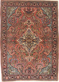 Sarouk Tappeto 150x110 Rosso (Iran) Annodato A Mano
