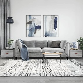 Tavolini Salotto 2pz Grigio Sonoma 50x50x40cm Legno Multistrato /