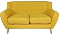 Divano 2 posti in tessuto giallo dallo stile scandinavo Emily DI-EM162P