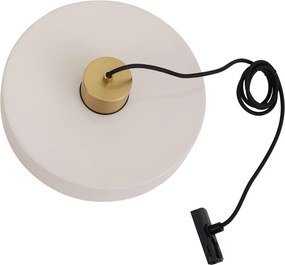 Lampada a sospensione retrò ottone con bianco per sistema a binario monofase - Iconic Jina