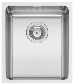Lavello sottotop 1 vasca in inox argento PYRAMIS Lume L 40 x L 34 cm