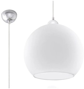 Lampada a sospensione bianca con paralume in vetro ø 30 cm Bilbao - Nice Lamps