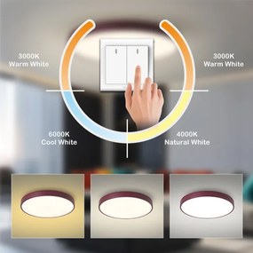 Brilagi - Plafoniera LED POOL LED/60W/230V 3000/4000/6000K 50 cm bordeaux