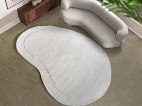 Tappeto organico 150 x 200 cm 100% Lana di artigianato 2200 g/m2 Panna - WILLOW