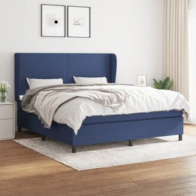 Giroletto A Molle Con Materasso Blu 160x200 Cm İn Tessuto /
