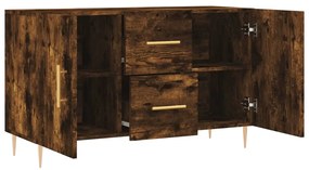 Credenza rovere fumo 100x36x60 cm in legno multistrato