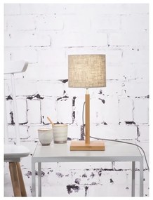 Lampada da tavolo con paralume beige chiaro e struttura in bambù Fuji - Good&amp;Mojo