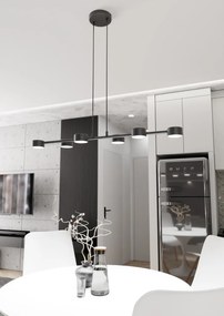 Lampadario a sospensione MEGARA 6 Nero 6xGX53