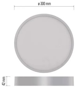 Plafoniera LED LED/28,5W/230V 3000/3500/4000K d. 30 cm bianco