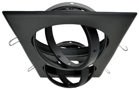 Faro da Incasso Orientabile per 2 lampade AR111 - Nero