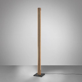 Quitani Elis, piantana LED, rovere/nero