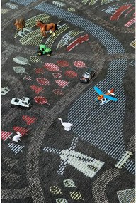 Tappeto nero reversibile per bambini , 140 x 200 cm Ülejõe - Narma