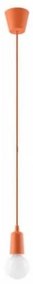 Lampadario su filo DIEGO 1xE27/60W/230V arancione