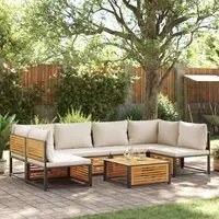 Set Divano da Giardino 7 pz con Cuscini Legno Massello Acacia 3214928