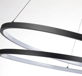 Brilagi-LED Lampadario dimmerabile sospeso su cavo TWISTER LED/75W/230V Ø 70 cm nero + telecomando